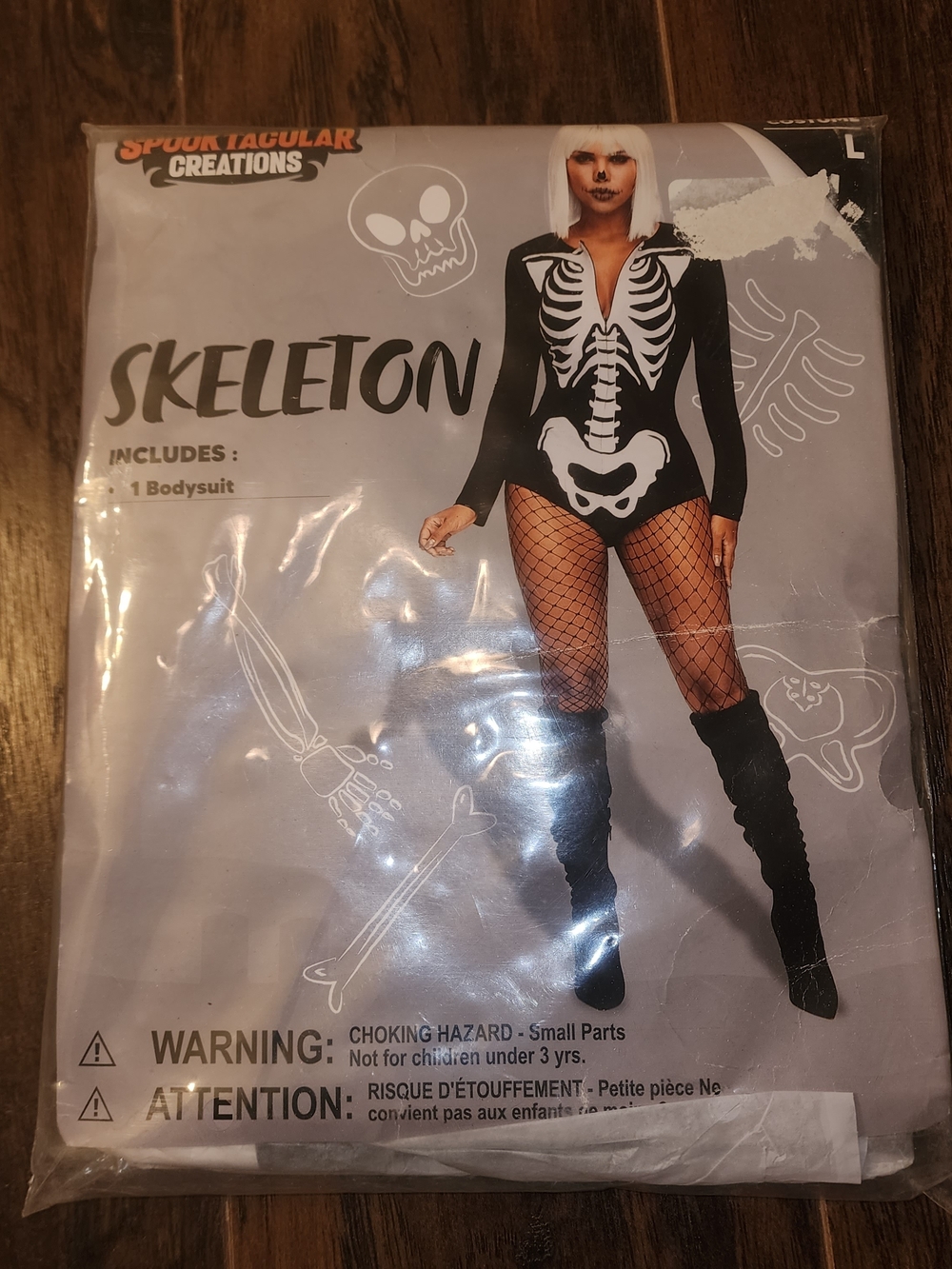 Spooktacular Creations Black Skeleton Bodysuit Costume